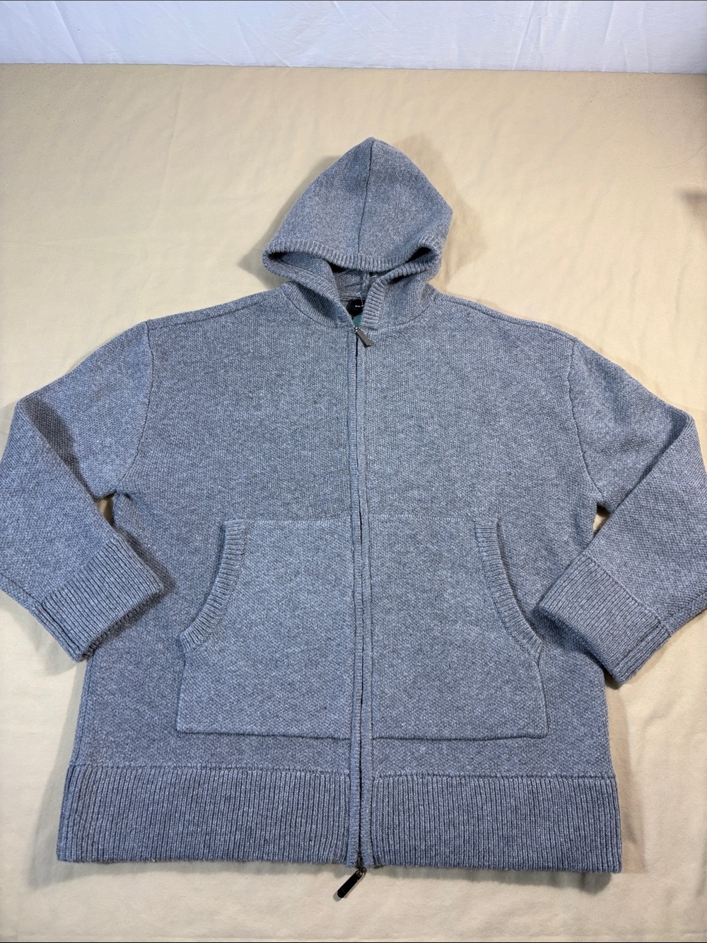RD Style Bella Full Zip Sweater S Grey Knit Hooded Cardigan Jacket New NWT